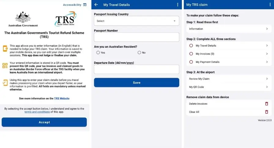 The TRS App saves you time in completing your GST rebate claim